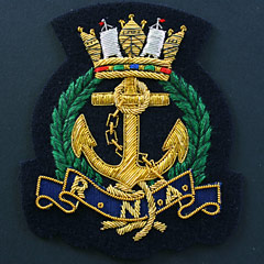 Royal Naval Association wire blazer badge
